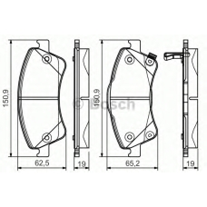 0 986 495 106 BOSCH Комплект тормозных колодок, дисковый тормоз