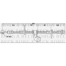 BBH6698 BORG & BECK Тормозной шланг