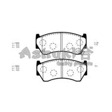 N009-90J ASHUKI Комплект тормозных колодок, дисковый тормоз