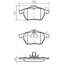 K413405 Vema Комплект тормозных колодок, дисковый тормоз