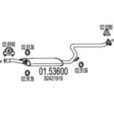 01.53600 MTS Средний глушитель выхлопных газов