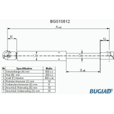 BGS10812 BUGIAD Газовая пружина, крышка багажник