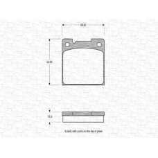 363702160545 MAGNETI MARELLI Комплект тормозных колодок, дисковый тормоз