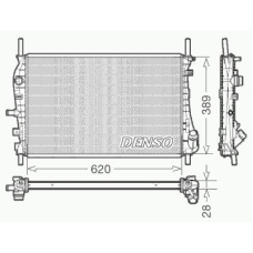 DRM10073 DENSO Радиатор, охлаждение двигателя