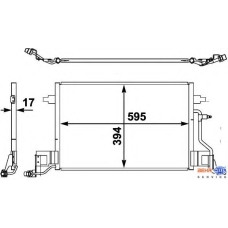 8FC 351 302-431 HELLA Конденсатор, кондиционер