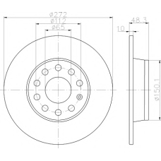 8DD 355 116-972 HELLA PAGID Тормозной диск