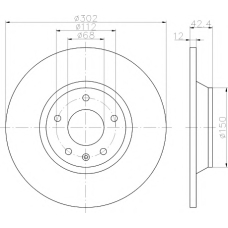 8DD 355 117-841 HELLA PAGID Тормозной диск