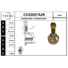 CV22027A2K EAI Шарнирный комплект, приводной вал