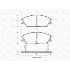 363702160972 MAGNETI MARELLI Комплект тормозных колодок, дисковый тормоз