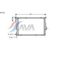 BW2209 AVA Радиатор, охлаждение двигателя