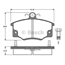 0 986 TB2 525 BOSCH Комплект тормозных колодок, дисковый тормоз