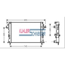0900441 KUHLER SCHNEIDER Радиатор, охлаждение двигател