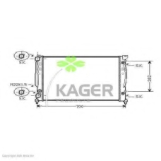 31-0027 KAGER Радиатор, охлаждение двигателя