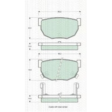 8110 14081 TRIDON Brake pads - rear