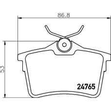 8DB 355 014-081 HELLA PAGID Комплект тормозных колодок, дисковый тормоз
