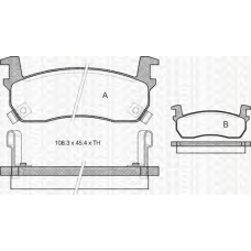 8110 14129 TRIDON Brake pads - front