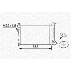 350213119100 MAGNETI MARELLI Радиатор, охлаждение двигателя