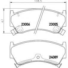 8DB 355 009-821 HELLA Комплект тормозных колодок, дисковый тормоз