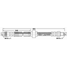 FBH6769 FIRST LINE Тормозной шланг