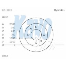 BR-3208 KAVO PARTS Тормозной диск