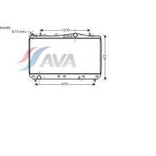 DW2052 AVA Радиатор, охлаждение двигателя