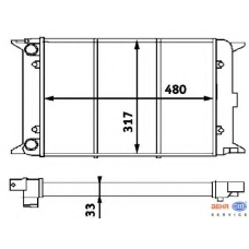 8MK 376 715-131 HELLA Радиатор, охлаждение двигателя