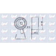 14-1028 IPD Натяжной ролик, ремень грм