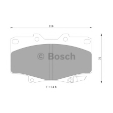 0 986 505 904 BOSCH Комплект тормозных колодок, дисковый тормоз