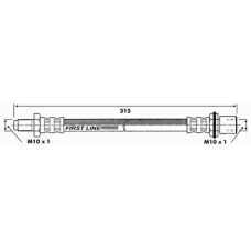 FBH6703 FIRST LINE Тормозной шланг