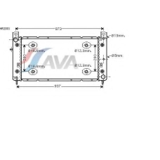 HR2001 AVA Радиатор, охлаждение двигателя