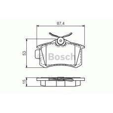 0 986 494 521 BOSCH Комплект тормозных колодок, дисковый тормоз