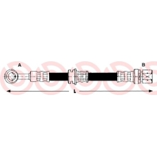 T 15 004 BREMBO Тормозной шланг