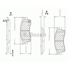 F 03B 150 310 BOSCH Комплект тормозных колодок, дисковый тормоз