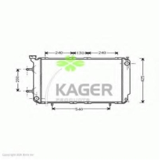 31-1026 KAGER Радиатор, охлаждение двигателя