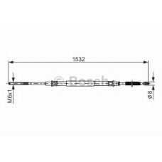 1 987 477 215 BOSCH Трос, стояночная тормозная система