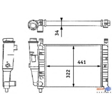 8MK 376 714-051 HELLA Радиатор, охлаждение двигателя