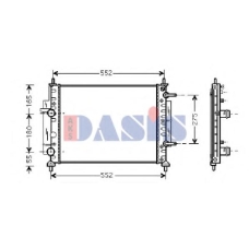 080054N AKS DASIS Радиатор, охлаждение двигателя