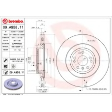 09.A958.11 BREMBO Тормозной диск