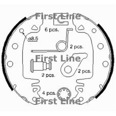 FBS128 FIRST LINE Комплект тормозных колодок
