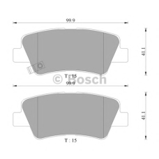 0 986 AB3 133 BOSCH Комплект тормозных колодок, дисковый тормоз