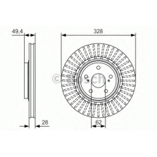 0 986 479 T00 BOSCH Тормозной диск