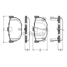 0 986 TB2 162 BOSCH Комплект тормозных колодок, дисковый тормоз