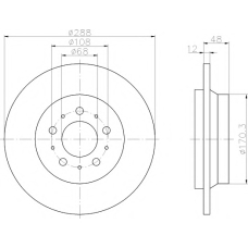 8DD 355 107-081 HELLA PAGID Тормозной диск