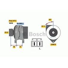 0 986 081 060 BOSCH Генератор