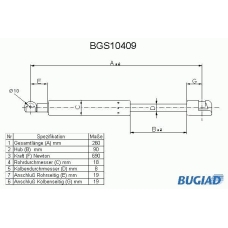 BGS10409 BUGIAD Газовая пружина, крышка багажник