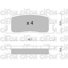 822-753-0 CIFAM Комплект тормозных колодок, дисковый тормоз
