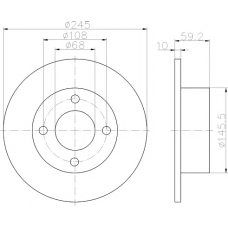 8DD 355 122-352 HELLA PAGID Тормозной диск