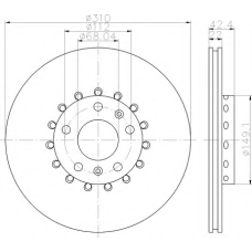 8DD 355 121-751 HELLA Тормозной диск