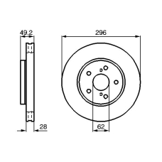 0 986 478 968 BOSCH Тормозной диск