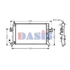 150053N AKS DASIS Радиатор, охлаждение двигателя